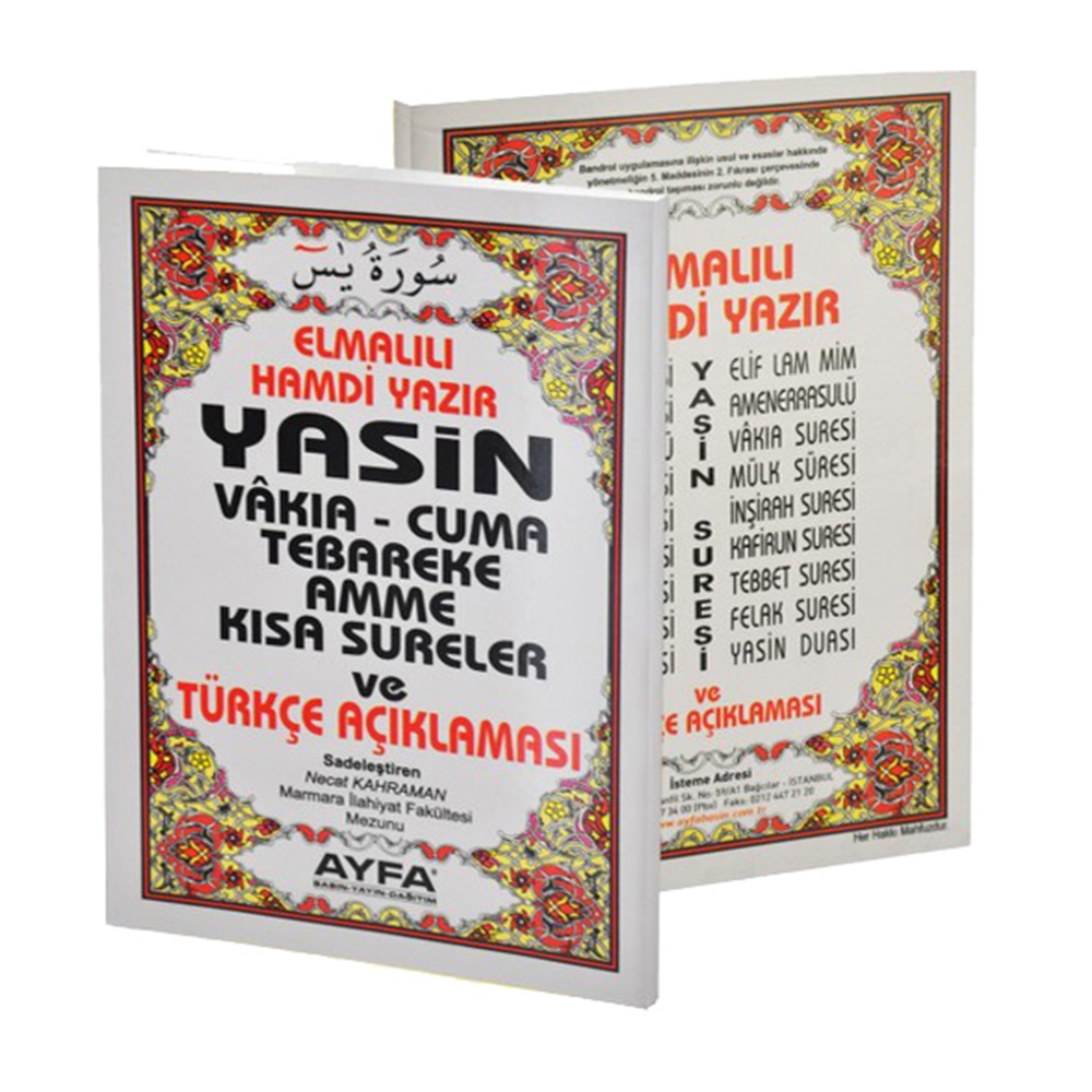 006-CEP BOY YASİN 5 RENK SATIR ALTI TÜRKÇE MEALLİ