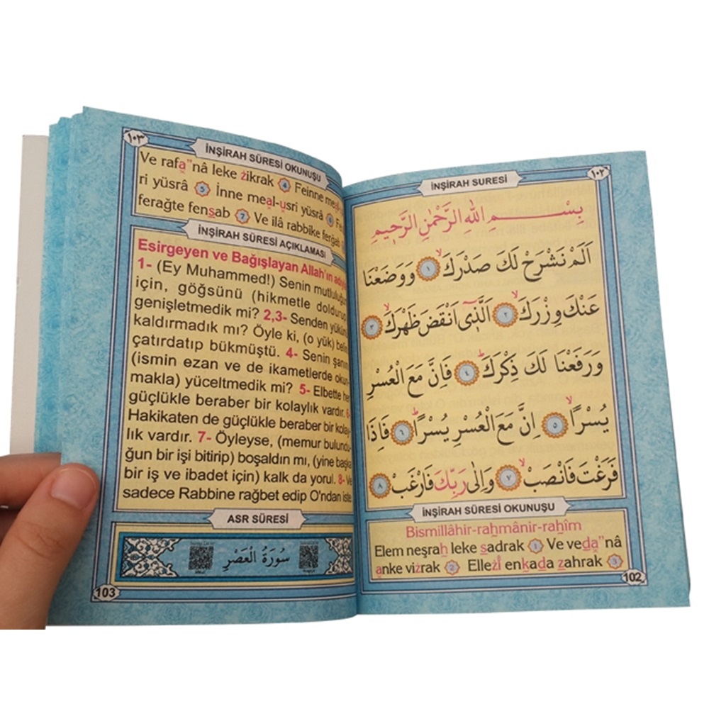 096M-ÇANTA BOY TÜRKÇELİ 128 SAYFA YASİN-İTHAL KAĞIT (MAVİ)