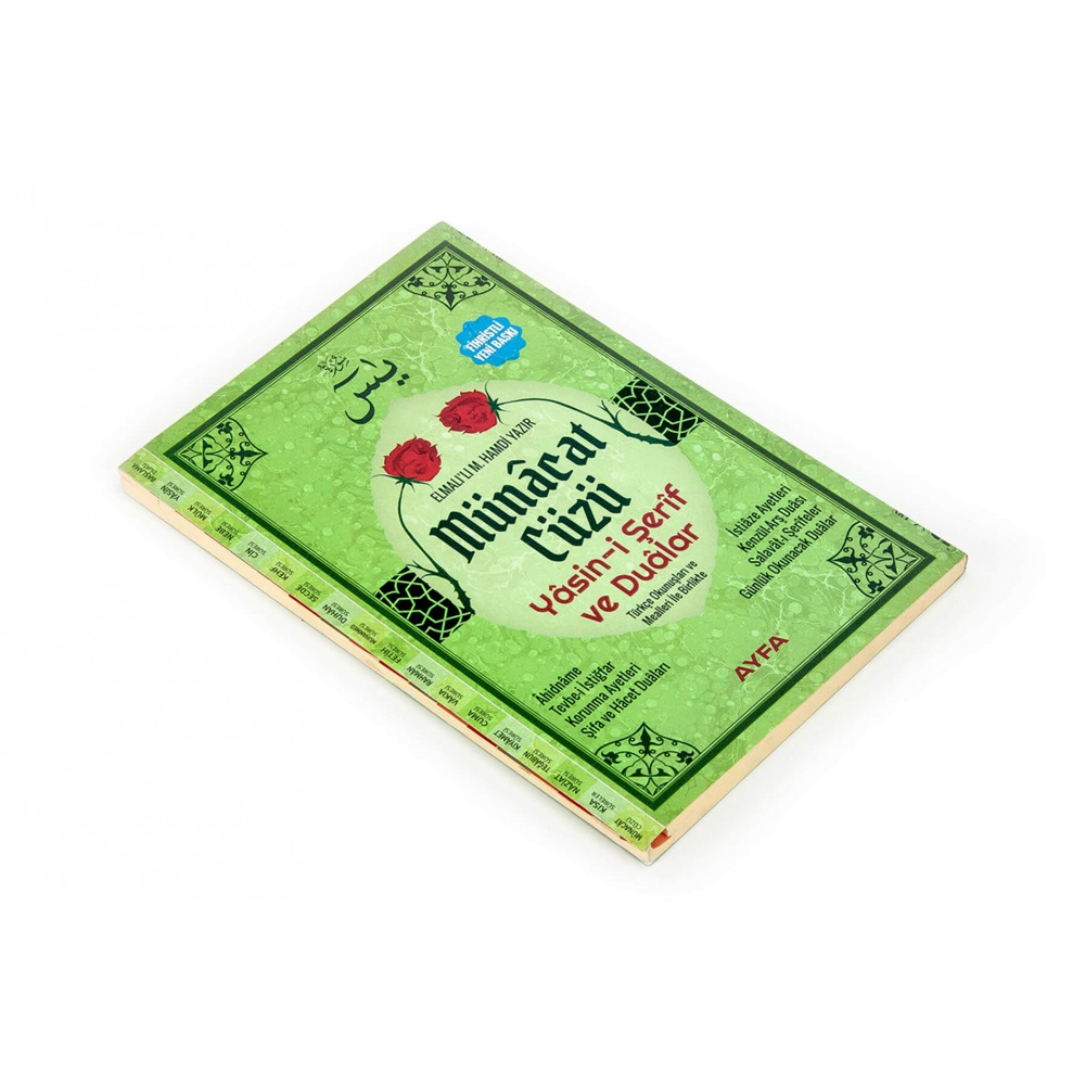 167YEŞİL-ORTA BOY MÜNACAT CÜZÜ YASİN VE DUALAR