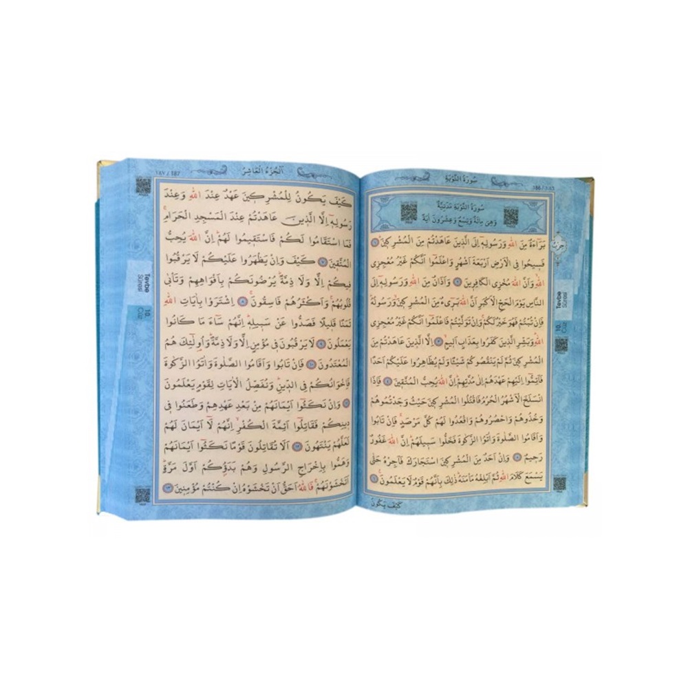 333M-MÜHÜRLÜ ORTA BOY KURAN SETİ-MAVİ