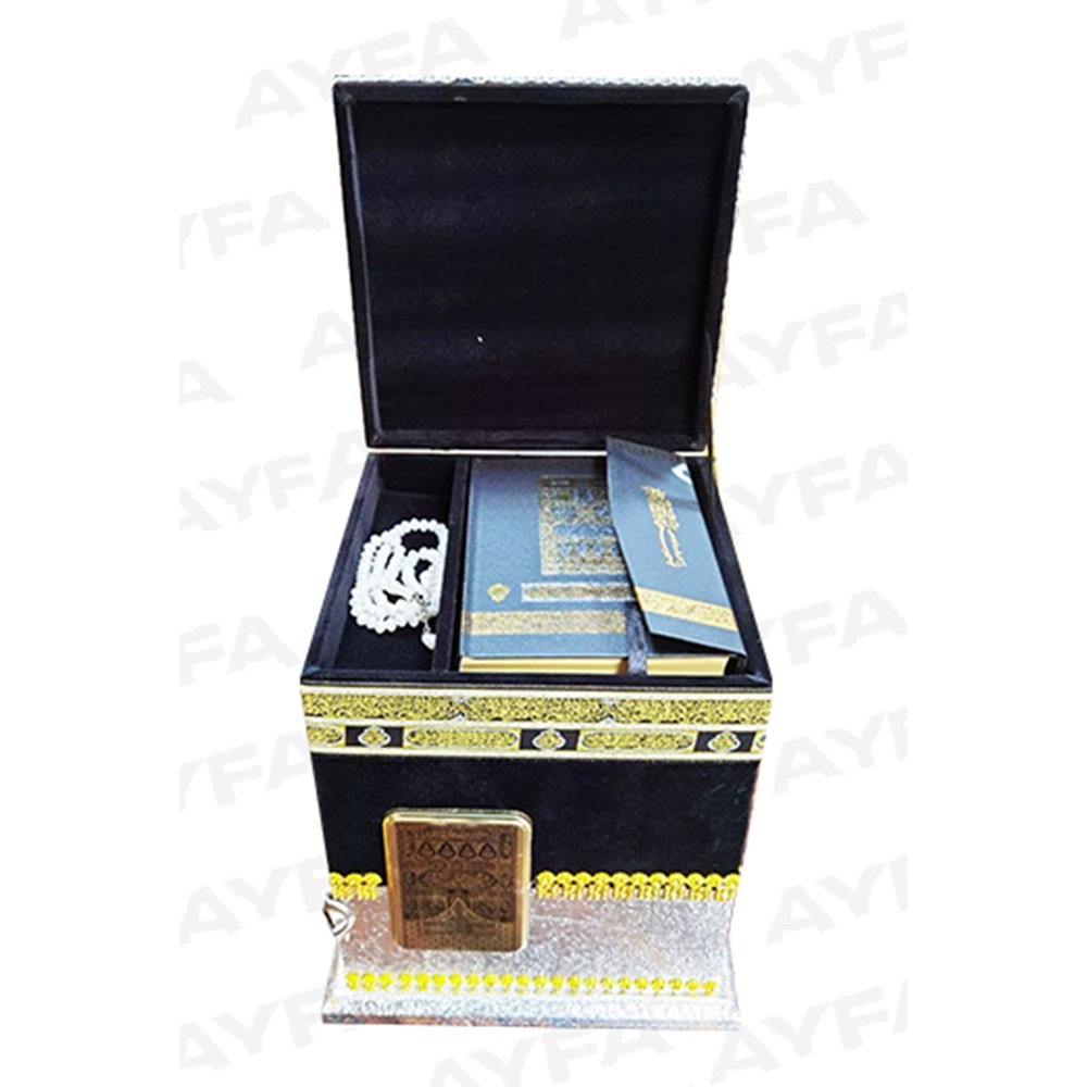 391TGÜMÜS- 2 KADEMELI KABE HAFIZ BOY KUTULU KURAN-I KERIM