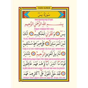 006-CEP BOY YASİN 5 RENK SATIR ALTI TÜRKÇE MEALLİ