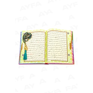 228G-MÜHÜRLÜ RAHLE BOY HEDİYELİK KURAN-I KERİM-GÖKKUŞAĞI (İNCİ TESBİH HEDİYELİ)