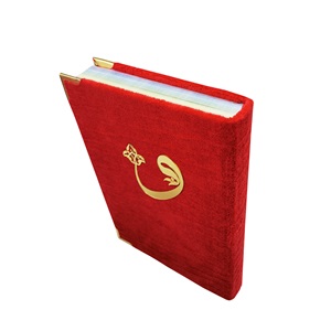 304KDF-MÜHÜRLÜ ORTA BOY RENKLİ KURAN-I KERİM-KADİFE CİLT