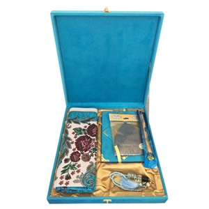 333M-MÜHÜRLÜ ORTA BOY KURAN SETİ-MAVİ