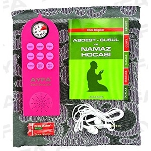 505P-EĞİTİCİ NAMAZ SETİ-PEMBE - SESLİ SECCADE