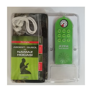 505Y-EĞİTİCİ NAMAZ SETİ-YEŞİL- SESLİ SECCADE