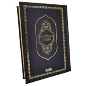 TRH057Siyah-HAFIZLAR İÇİN HAFIZ BOY KURAN-I KERİM-TERMO CİLT