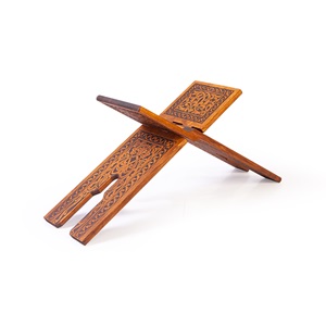 TS008-SELÇUKLU YAKMA DESENLİ AHŞAP RAHLE - ORTA BOY