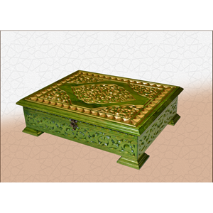 TS031-AHŞAP CAMİ BOY KURAN-I KERİM KUTUSU-OYMALI