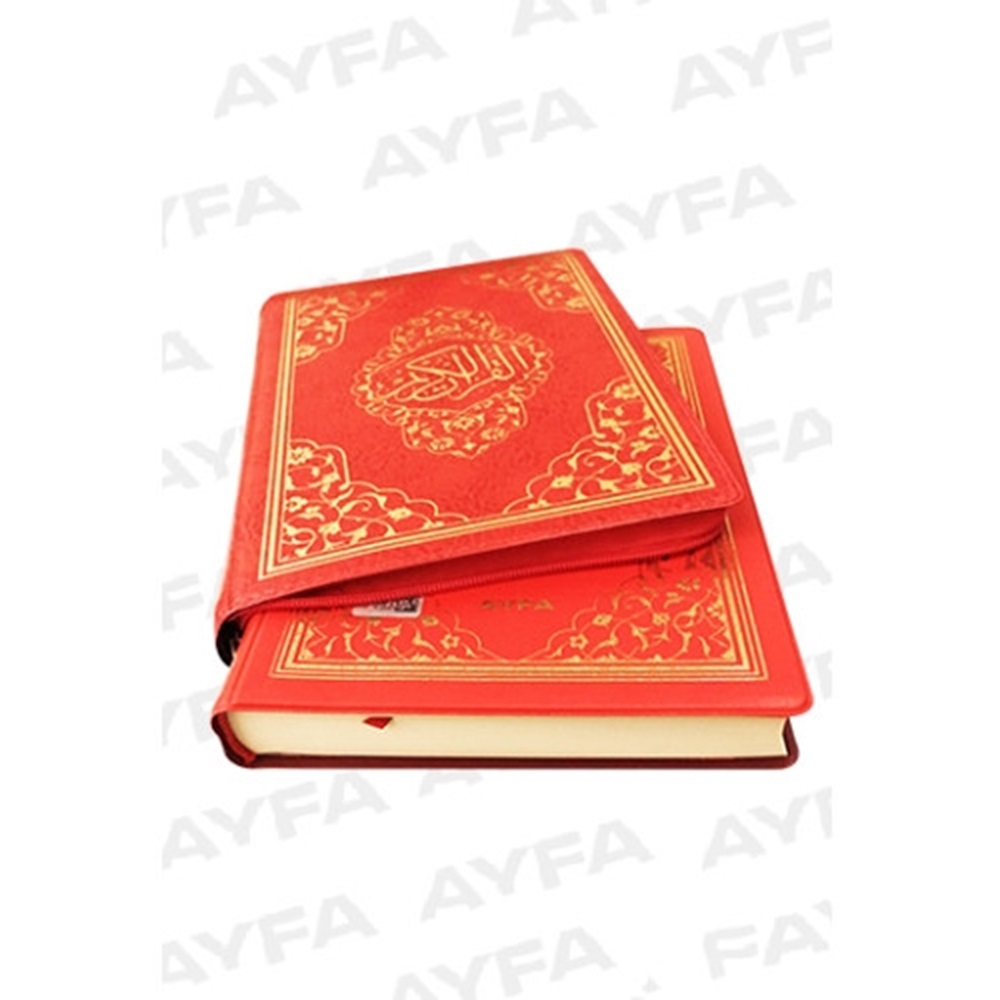 063K -KIRMIZI MÜHÜRLÜ ÇANTA BOY KURAN-I KERİM