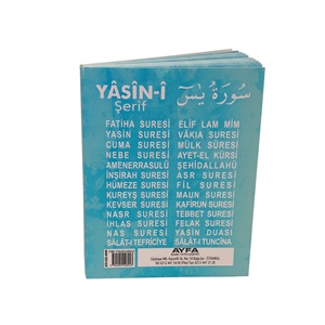 096M-ÇANTA BOY TÜRKÇELİ 128 SAYFA YASİN-İTHAL KAĞIT (MAVİ)