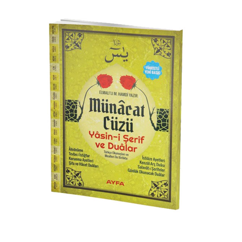 167YEŞİL-ORTA BOY MÜNACAT CÜZÜ YASİN VE DUALAR