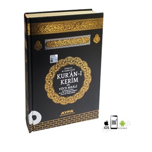 172KABE-MÜHÜRLÜ KABE DESENLİ ORTA BOY KURAN-I KERİM MEALLİ