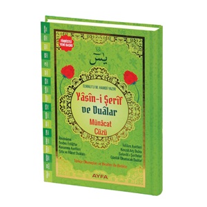 177YEŞİL-ORTA BOY SERT KAPAK MÜNACAT CÜZÜ YASİN VE DUALAR
