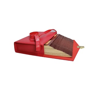 236KIRMIZI-CAMİ BOY OTUZ CÜZ MÜHÜRLÜ KURAN-I KERİM-SUNİ DERİ ÇANTALI