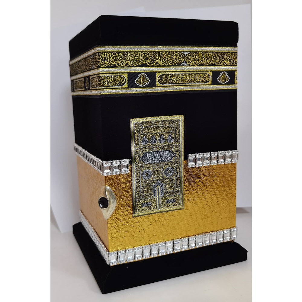 390TGold - ÇANTA BOY TEK KADEMELİ KABE MAKET KURAN-I KERİM