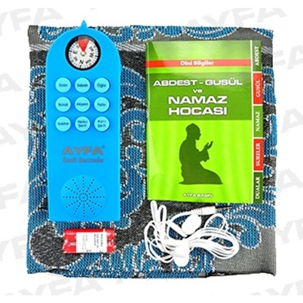 505M-EĞİTİCİ NAMAZ SETİ-MAVİ - SESLİ SECCADE