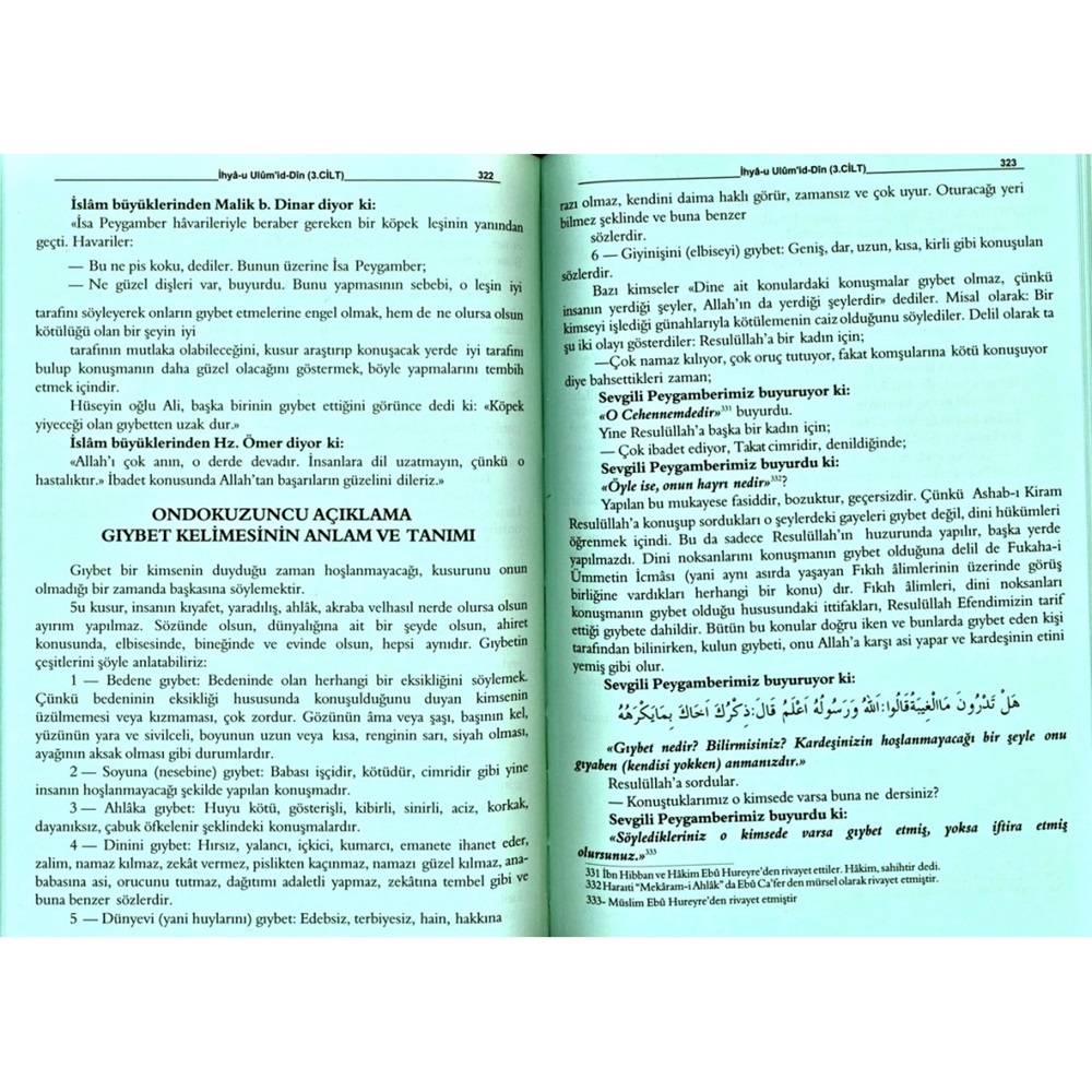 801 - İHYAU ULUMİD-DİN TERCÜMESİ 4 CİLT