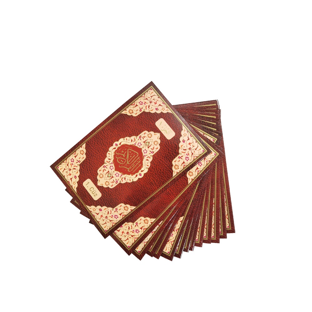 MDN234K-KIRMIZI ORTA BOY MEDİNE BASKISI OTUZ CÜZ KURAN-I KERİM