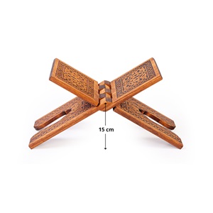 TS007-SELÇUKLU YAKMA DESENLİ AHŞAP RAHLE - KÜÇÜK BOY