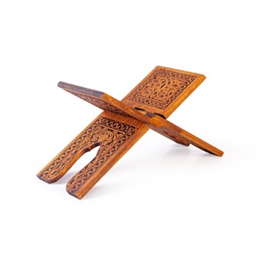 TS007-SELÇUKLU YAKMA DESENLİ AHŞAP RAHLE - KÜÇÜK BOY