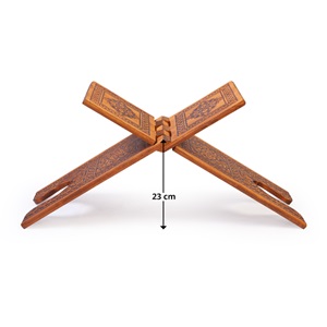 TS009-SELÇUKLU YAKMA DESENLİ AHŞAP RAHLE - BÜYÜK BOY