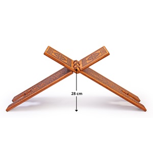 TS010-SELÇUKLU YAKMA DESENLİ AHŞAP RAHLE - BATTAL BOY