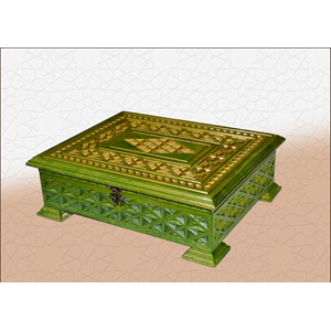 TS032-AHŞAP RAHLE BOY KURAN-I KERİM KUTUSU-OYMALI